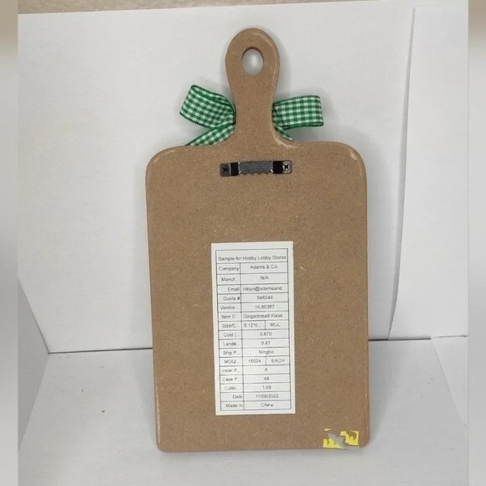 Baking Christmas Memories Bright Wood Cutting Board Christmas‎ Gingerbread Decor